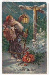 Različiti motivi čestitki za Božić iz dvadesetih godina prošlog veka 