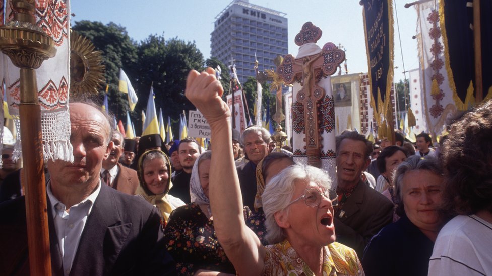 pro-independence rally in ukraine, 1991