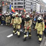 Stotine u protestu zbog kovid restrikcija u Belgiji 13