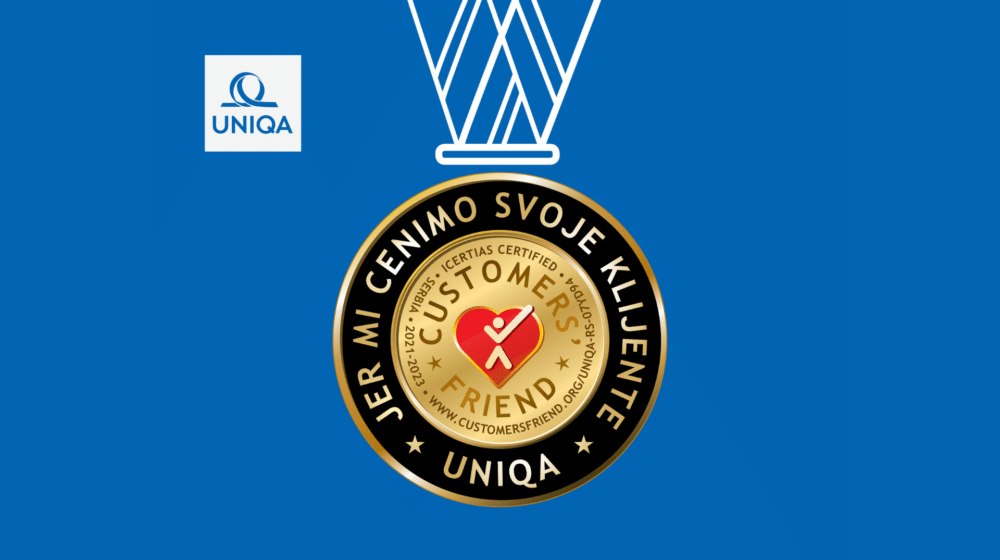 UNIQA ponovo dobila međunarodni serifikat „Customers' Friend“ 1