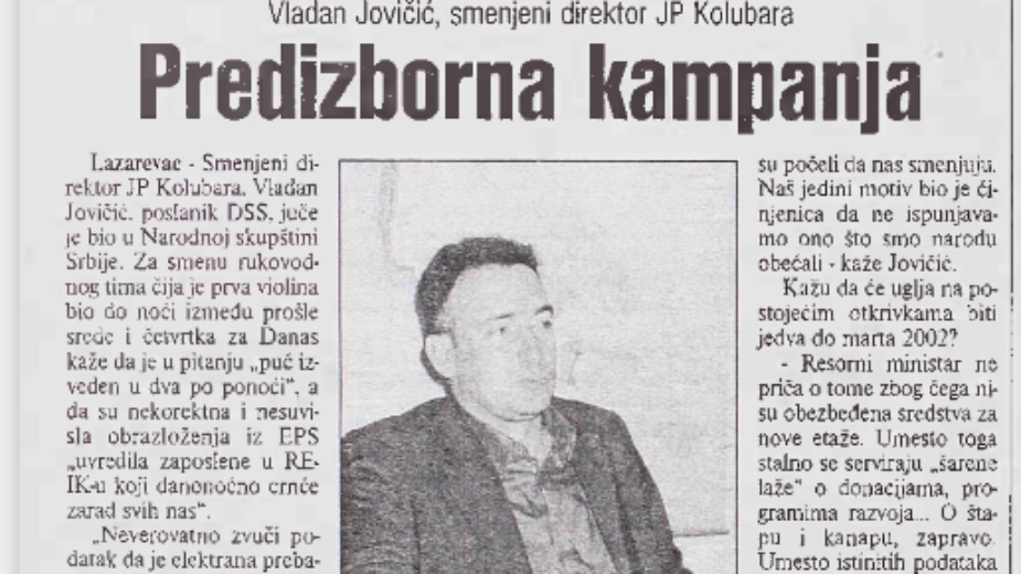 U EPS-u pre 20 godina smenjivali preko noći 1