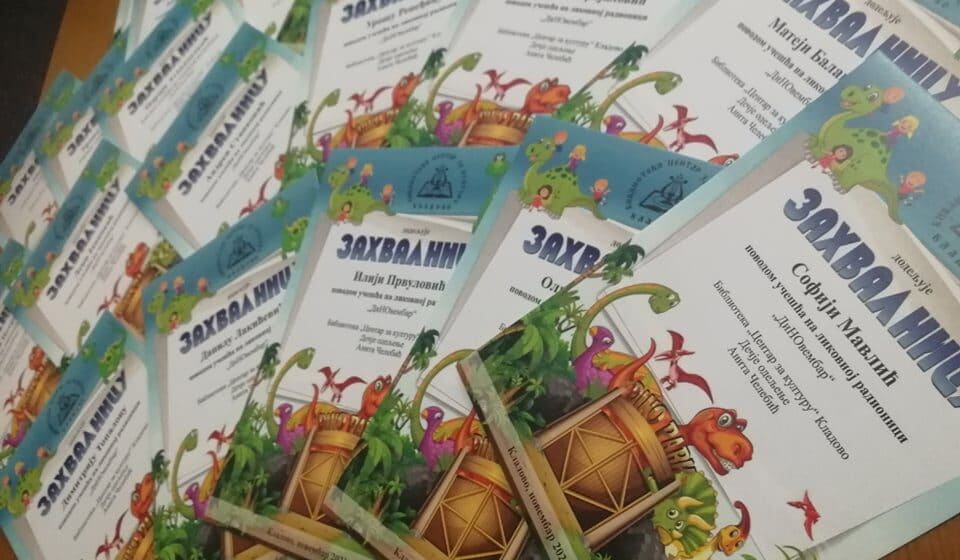 Kladovo: Večeras nagrade za najmlađe čitaoce biblioteke koji su nacrtali dinosuruse 1