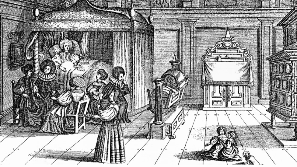 U 17. veku, bogata elita je obično spavala u drvenim krevetima sa baldahinom od zavesa, kako bi stanarima bilo toplije i kako bi isključili radoznale poglede posetilaca
