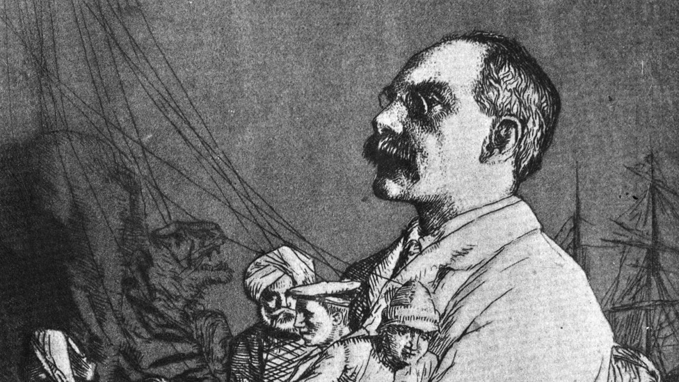 Književnost: Rešena misterija nestanka sina slavnog pisca Radjarda Kiplinga 3 Kipling drawn as a cartoon with his characters