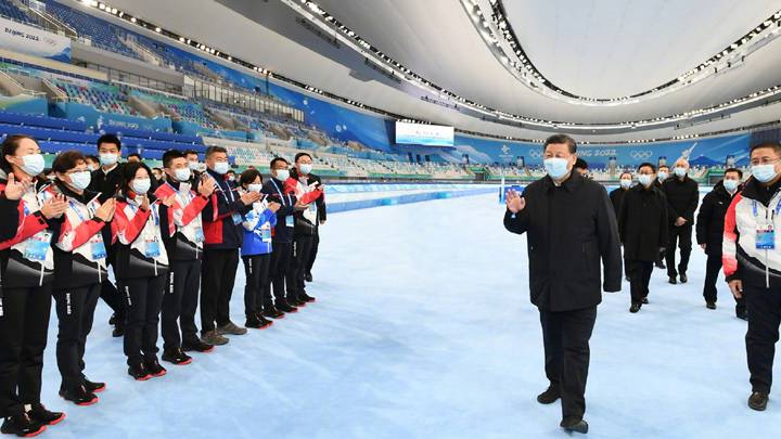 Si Đinping obilazi pripreme za Zimske olimpijske igre u Pekingu 1
