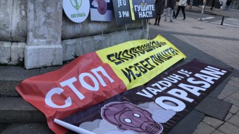 Protest Paljenjem sveća ispred Vlade Srbije završen četvrti protest protiv zagađenja vazduha (FOTO/VIDEO) 5