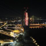 Božićna čestitka sa Kule Beograd 3