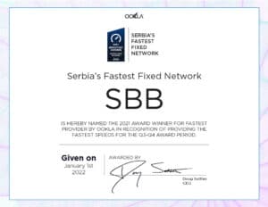 SBB: Zvanični dokazi da SBB ima najbrži internet u Srbiji 2