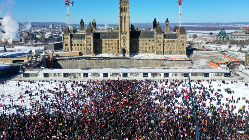 Otava blokirana zbog protesta protiv obavezne vakcinacije za vozače kamiona 1