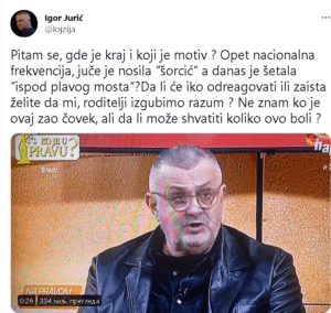 Jurić: Niko iz MUP-a se nije ogradio od blaćenja moje ćerke na televizijama sa nacionalnom pokrivenošću 3 Jurić: Niko iz MUP-a se nije ogradio od blaćenja moje ćerke na televizijama sa nacionalnom pokrivenošću 3