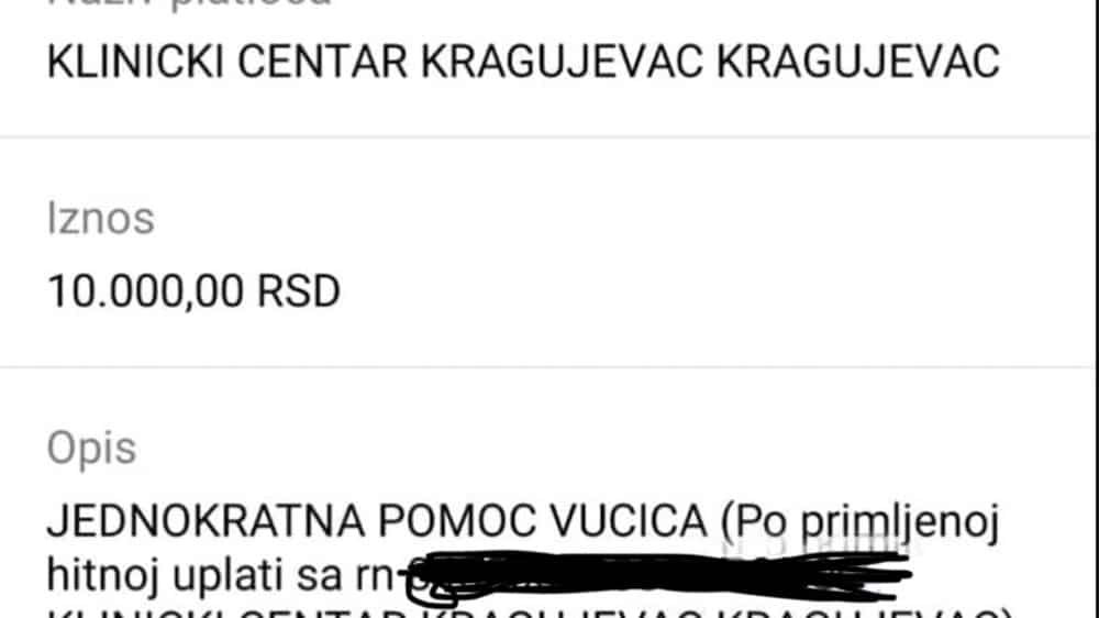 Kako je Vučić "iz svog džepa" uplatio državnu pomoć lekarima 2
