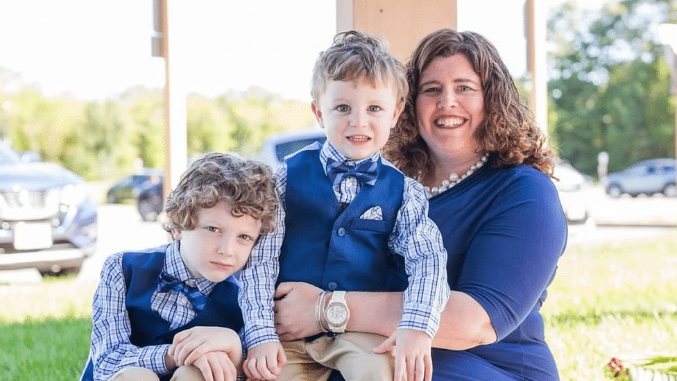 Anne Marie Vasconcelos and her two sons