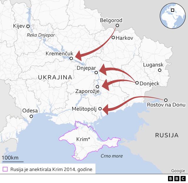 Ukrajinska kriza: Odakle bi Rusija mogla da napadne Ukrajinu 5 Rusija, opcija sa istoka