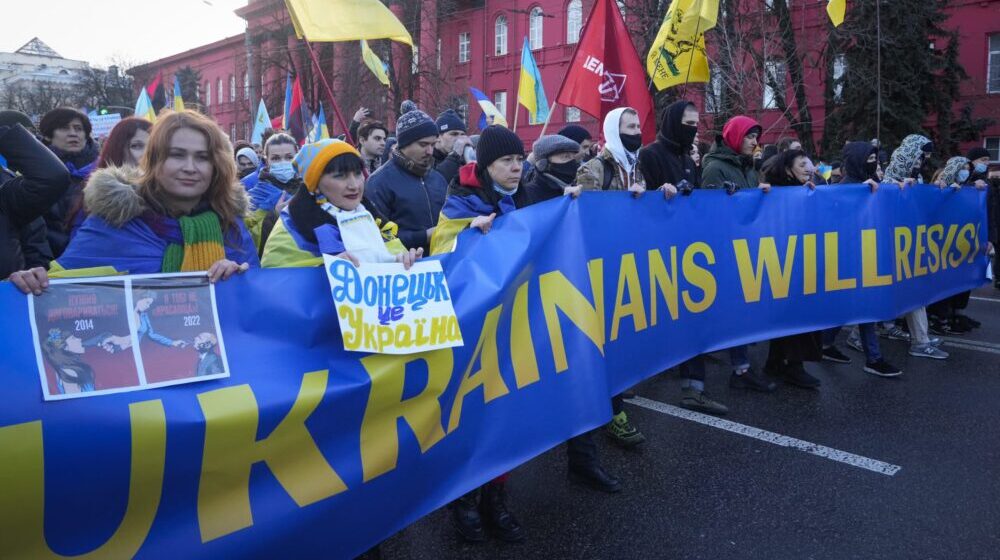 U Kijevu protesti građana protiv moguće ruske invazije 1