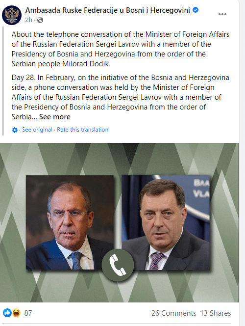 “Nesvrstani” Dodik razume Putina 2 “Nesvrstani” Dodik razume Putina 2