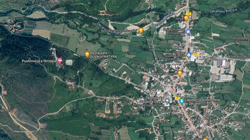 Google maps ne vodi do Visokih Dečana, ponovo pomerena lokacija 1