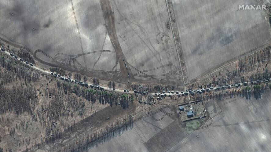 satelitski snimci ruskog konvoja