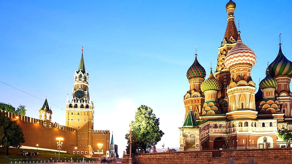 St Basil's Cathedral, Spasskaya Tower, Kremlin, Moscow