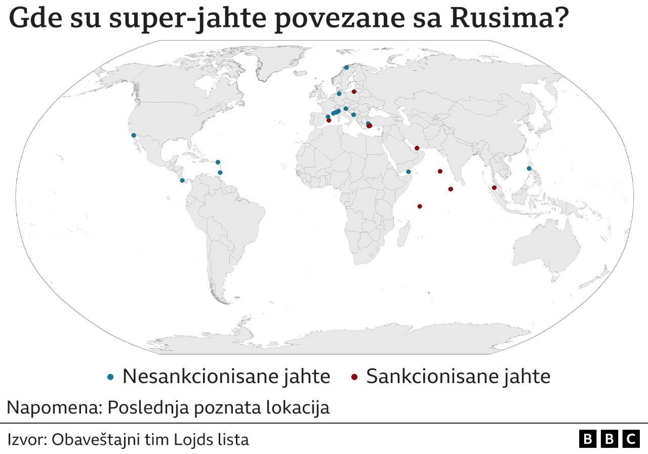 Rat u Ukrajini i Rusija: Lov na superjahte sankcionisanih ruskih oligarha 11 superjahte