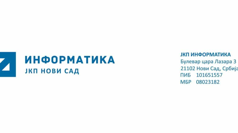 Lažna obaveštenja sa starim logom novosadske JKP "Informatika" 1