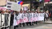 Protest Trg Slavija, prosvetari , pijačari, Pijačni prodavci, preduzetnici i turistički radnici Nezadovoljni pijačni prodavci pred Predsedništvom, poručuju "može sve - kase ne" (VIDEO, FOTO) 17