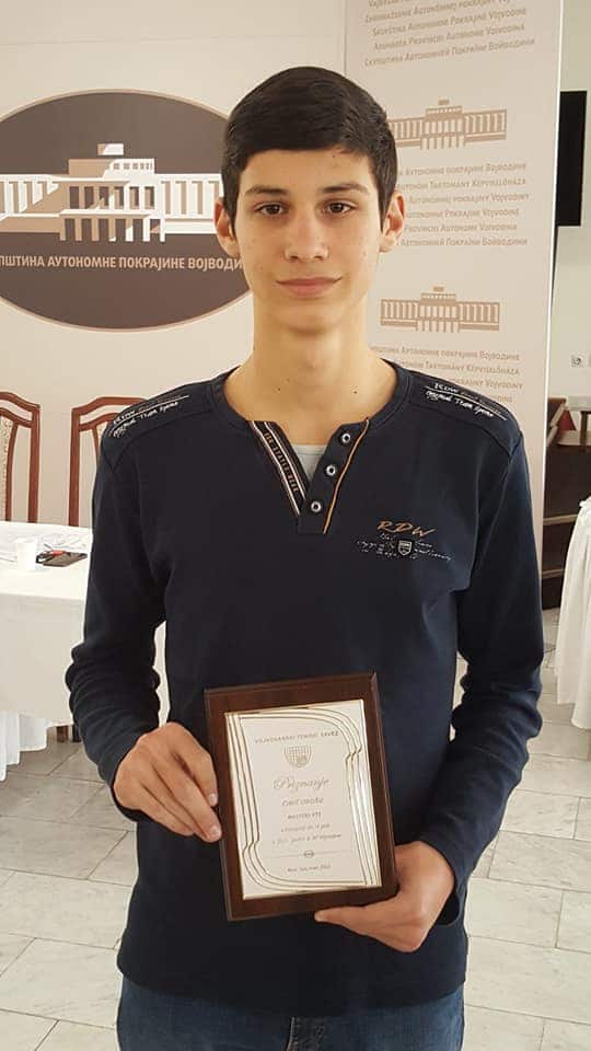 Kikinda: Uroš Ćirić najbolji mladi teniser Vojvodine do 16 godina u 2021. godini 2 Kikinda: Uroš Ćirić najbolji mladi teniser Vojvodine do 16 godina u 2021. godini 2