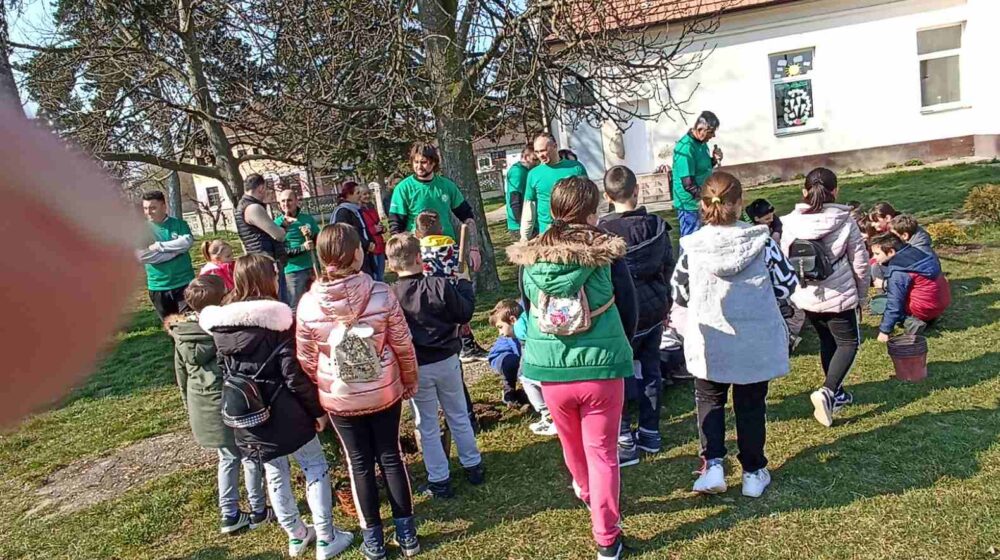 Učenici u Banovom Polju učestvuju u akciji ozelenjavanja školskog dvorišta 1