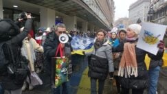 Na Trgu republike održan skup podrške Ukrajini, sa druge strane Sima Spasić i Levijatan 5