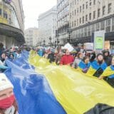 Na Trgu republike održan skup podrške Ukrajini, sa druge strane Sima Spasić i Levijatan 2
