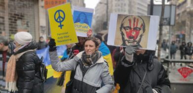 Na Trgu republike održan skup podrške Ukrajini, sa druge strane Sima Spasić i Levijatan 11
