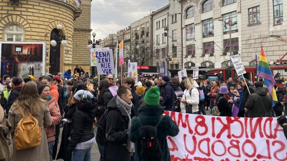 Osmomartovski protestni marš u Beogradu 1