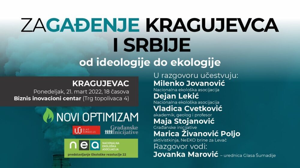 Kragujevac: Tribina Novog optimizma na kojoj će biti predstavljena Ekološka rezolucija 22 1