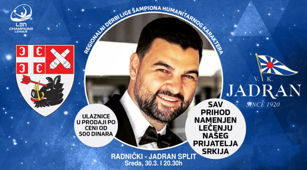 Humanitarni derbi Lige šampiona Radničkog i Jadrana, sav prihod za lečenje Srđana Plavšića 2 Humanitarni derbi Lige šampiona Radničkog i Jadrana, sav prihod za lečenje Srđana Plavšića 2