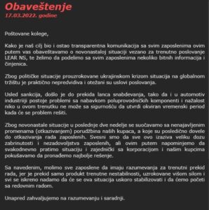 Kompanija Lir u Novom Sadu obustavila rad zbog rata u Ukrajini 2 Kompanija Lir u Novom Sadu obustavila rad zbog rata u Ukrajini 2