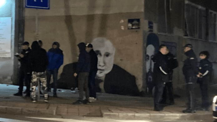 Mural sa likom Vladimira Putina naslikan u Njegoševoj ulici u Beogradu 1