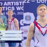 Ruski gimnastičar Ivan Kulijak suspendovan na godinu dana zbog slova "Z" na pobedničkom postolju 7