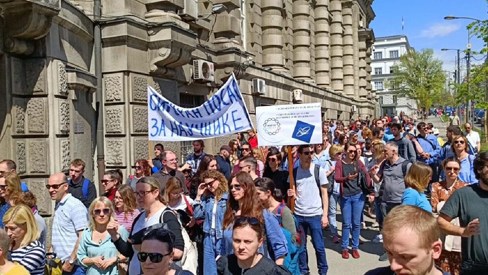Sindikat nauke Srbije najavio novi protest za 10. maj.   1