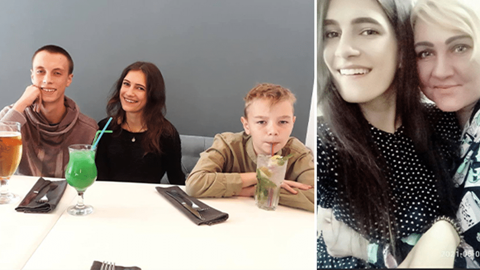 Ukrajina i Rusija: Otkrivaju li napadi u Černigovu ruski način ratovanja 2 A photo of Diana with her mother and Diana with her partner and Maxim.