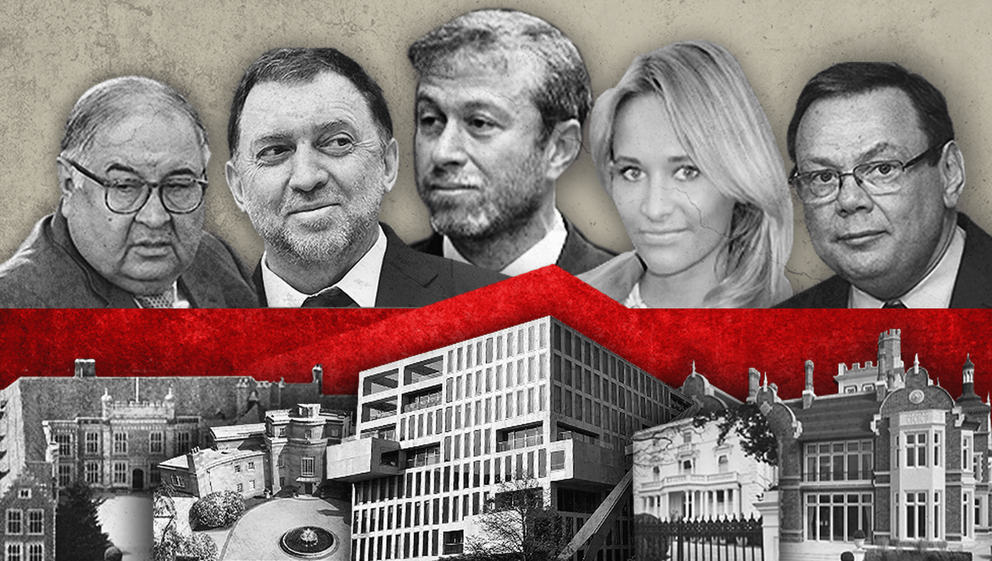Rusija i Velika Britanija: Imovina sankcionisanih ruskih oligarha vredi stotine miliona evra 1 Alisher Usmanov, Oleg Deripaska, Petr Aven, Polina Kovaleva and Mikhail Fridman