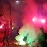 Ispred zgrade predsedništva bačene dimne bombe na protestu podrške Rusiji 3