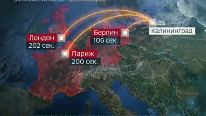 Ruska TV prikazala koliko projektilu Sotona 2 treba do Londona i Berlina 1