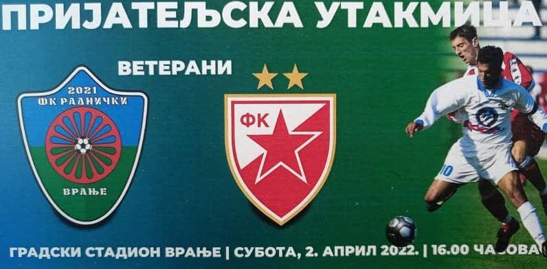 Veterani Radničkog iz Vranja dočekaće sutra bivše igrače Crvene zvezde u revijalnoj utakmici 1
