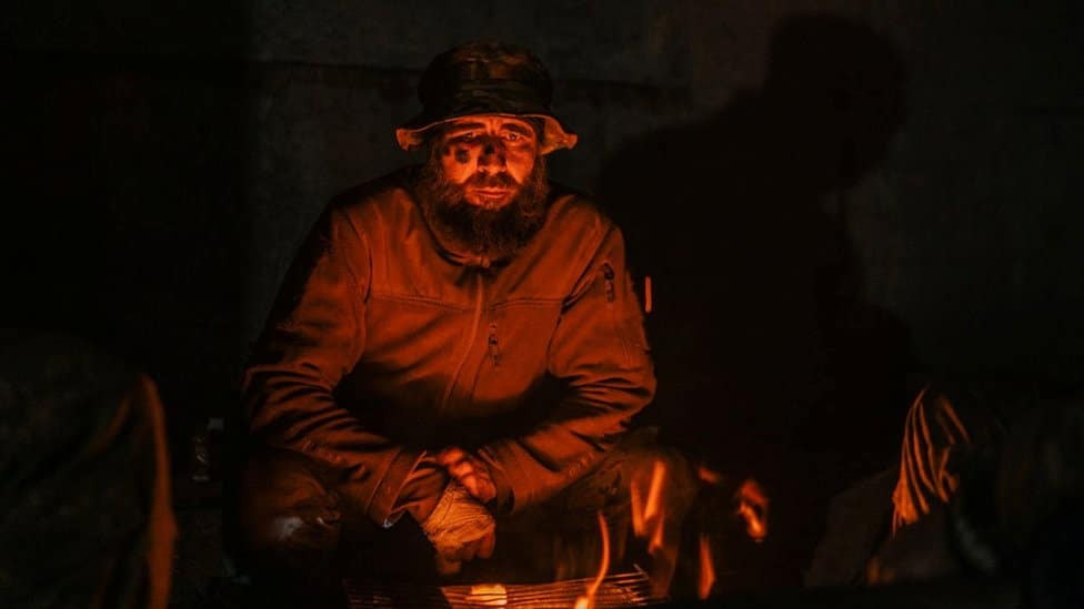 Wounded soldier inside the Azovstal steelworks