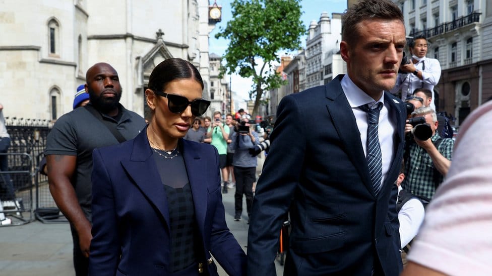 Rebekah Vardy left court early on Tuesday, with her husband Jamie