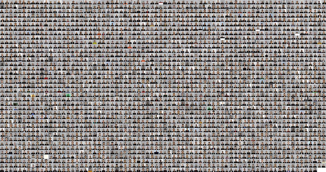 This composite image contains 2,884 photographs of detainees from the cache