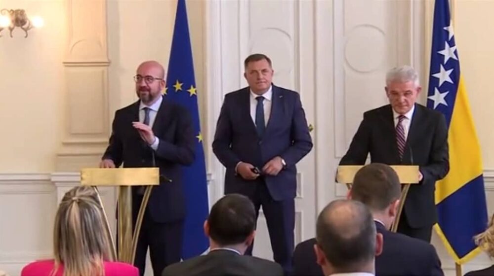 Mišel se u Sarajevu sastao sa članovima Predsedništva BiH 1