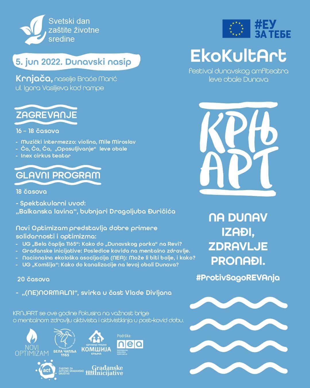 Festival "KRNJART" 5. juna na dunavskom nasipu u Krnjači 2