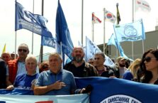 PRVOMAJSKI PROTEST ISPRED FABRIKE JURA Sindikalisti iz cele Srbije na protestu u Leskovcu poručili da neće više da ćute 3