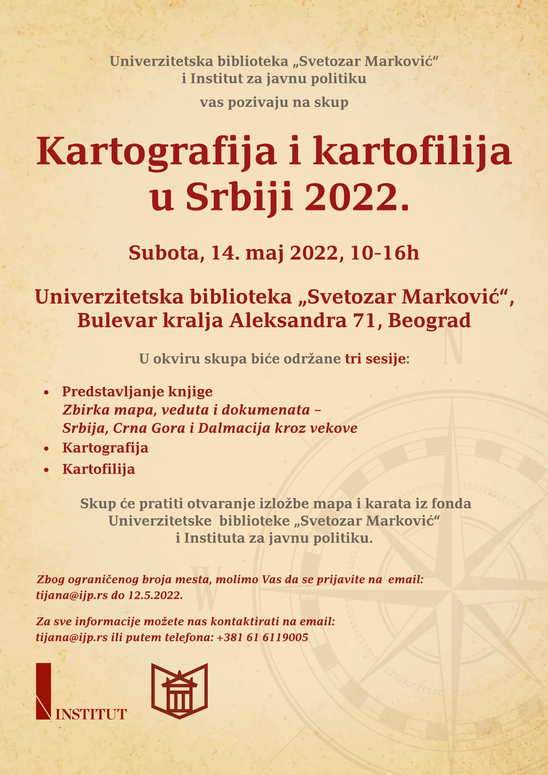 Skup "Kartografija i kartofilija u Srbiji 2022." 14. maja u Univerzitetskoj biblioteci „Svetozar Marković“ 2