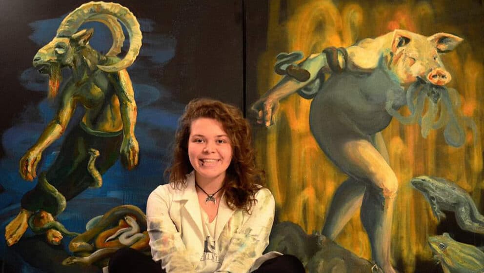 Izložba kolaža NULA&NIŠTA Sandre Ninić u Muzeju Buduće prošlosti 1